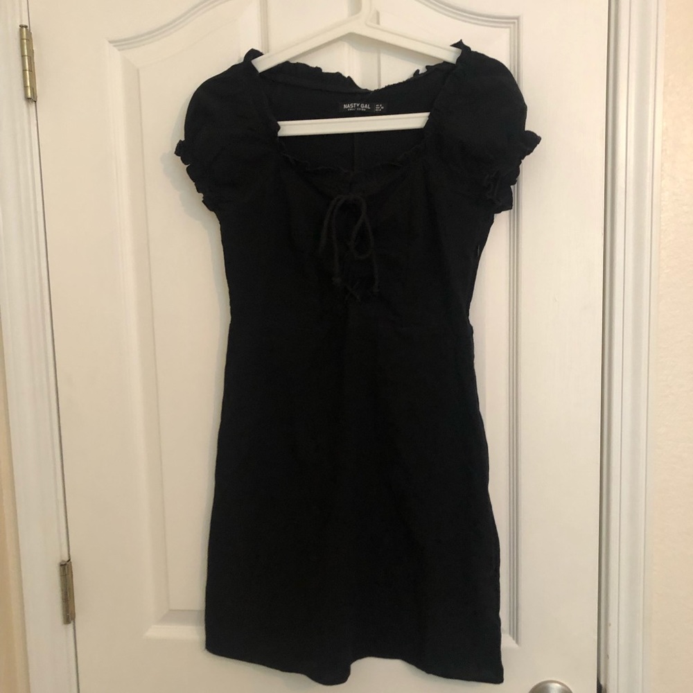 Tied lace up dress